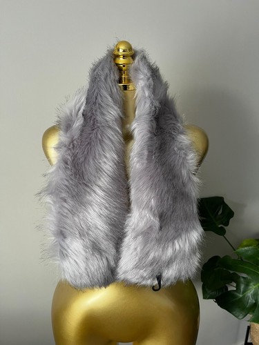 New women faux fur grey - new,