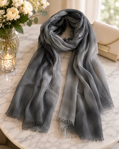 Ladies grey ombre chiffon - ladies,