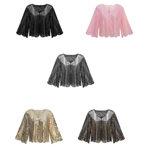 1920s sequined shawl party - sequined,