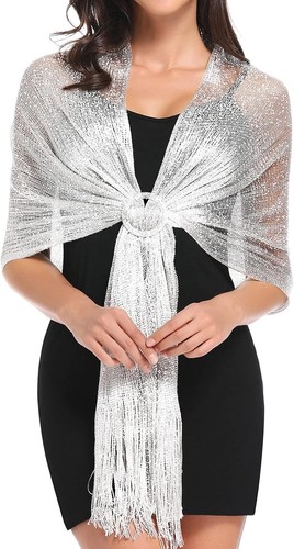 Versatile silver shawl with - versatile, uv
