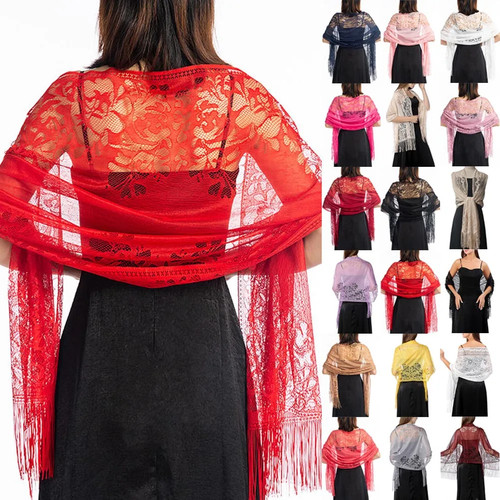Sequins sheer scarf - sequins,