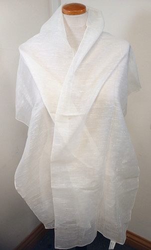 Vintage oversized shawl - shawl, cream