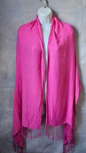 Hot pink pashmina scarf wrap - hot,