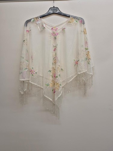Embroidered shawl cape - shawl, scarves