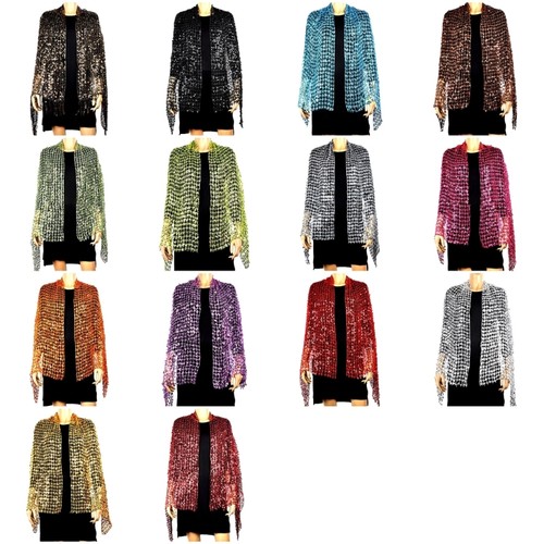 Elegant sequined shawl party - sequined,