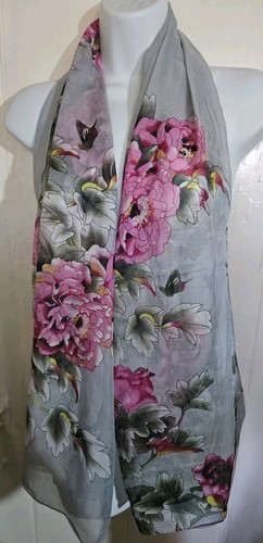 Ladies grey pink floral - ladies,
