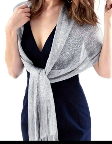 Silver shimmer shawl - shimmer,