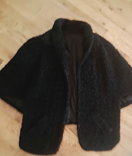 Vintage black curly persian - black,