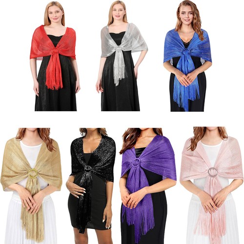 Women shimmer sparkly shawl - women,