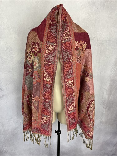 Pashmina floral shawl wrap - floral,