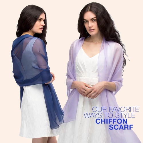 Premium plain chiffon shawl - premium,